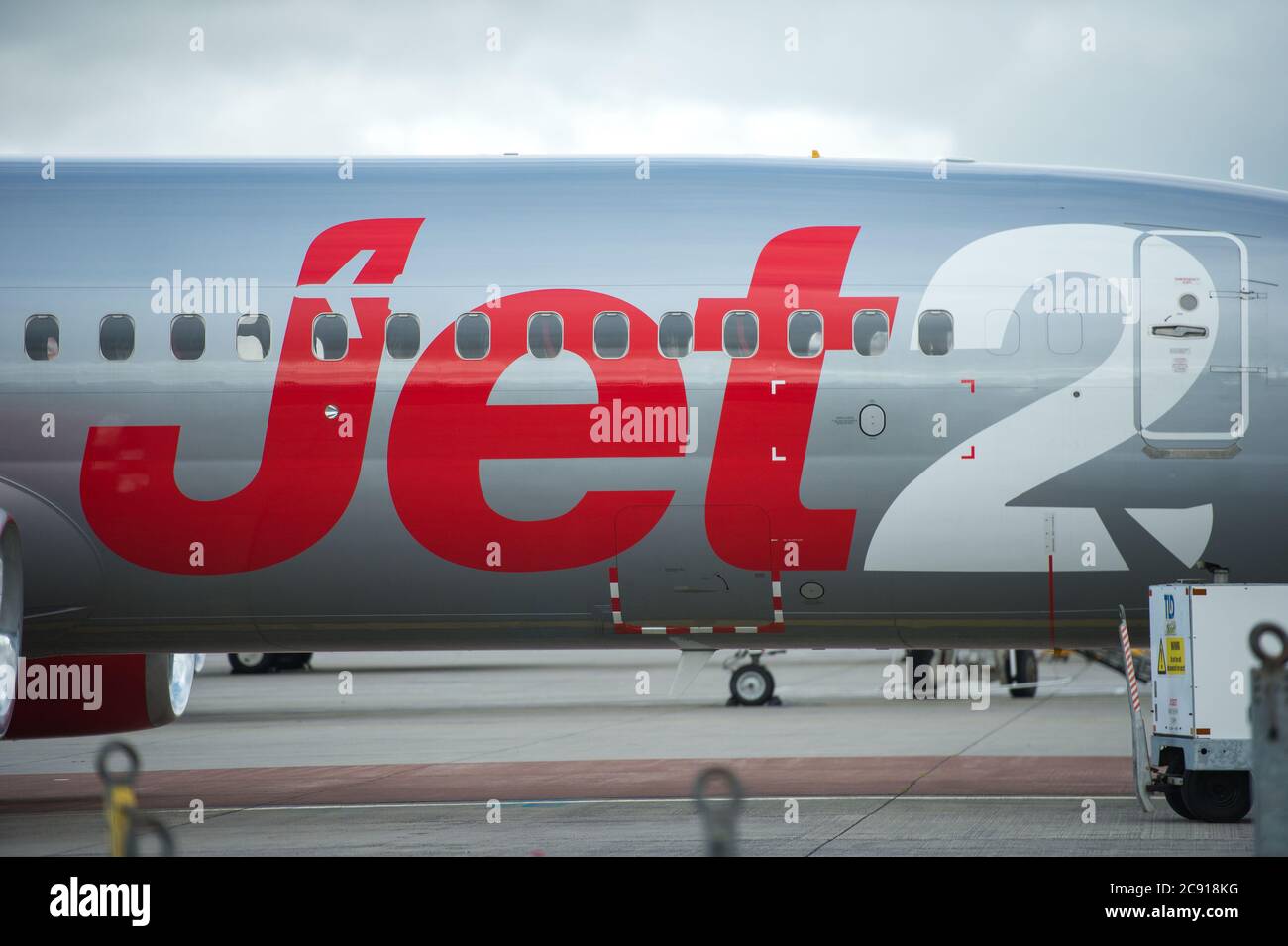 Glasgow, Scotland, UK. 28th July, 2020. Pictured Jet2 planes stand
