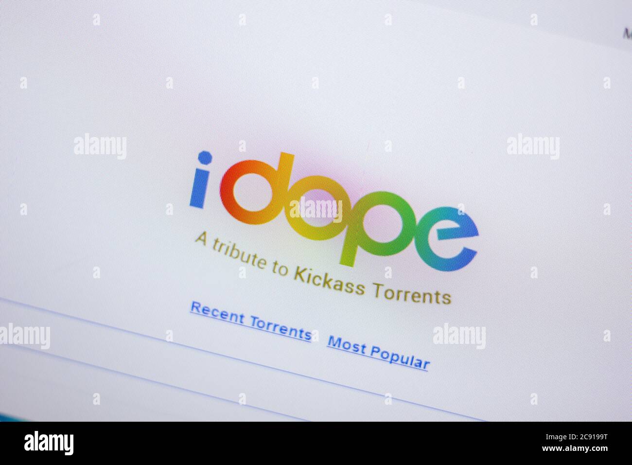 Ryazan, Russia June 05, 2018 Homepage of Idope website on the