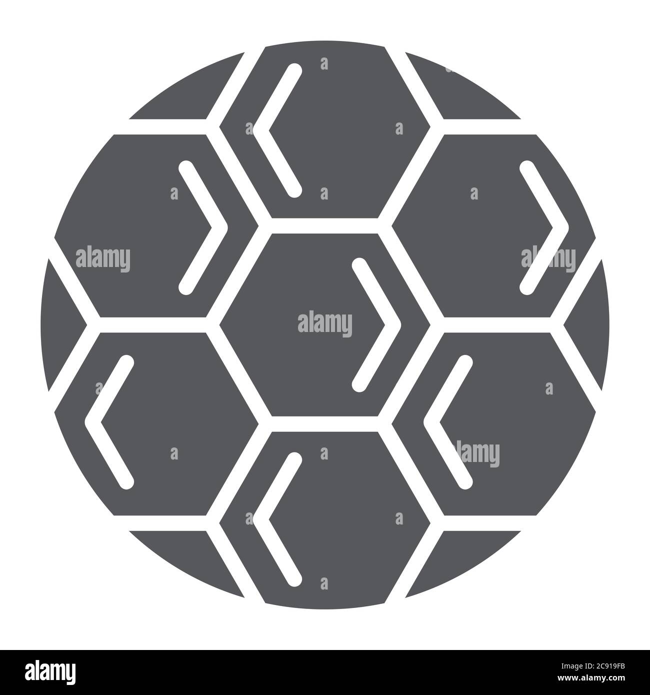 Soccer ball glyph icon, play and game, football ball sign, vector graphics, a solid pattern on a