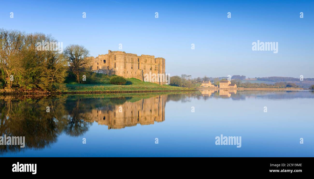 Carew Castle Pembroke Pembrokeshire Wales Stock Photo