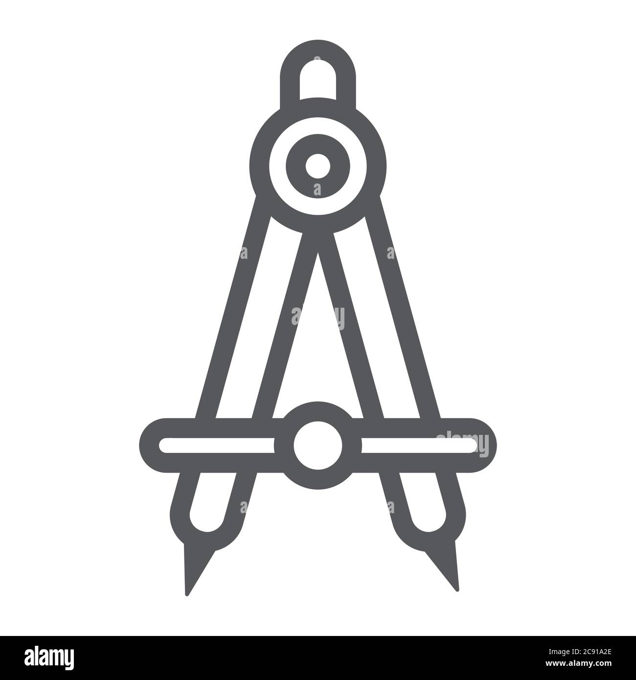 School compass precision tool drawing Royalty Free Vector