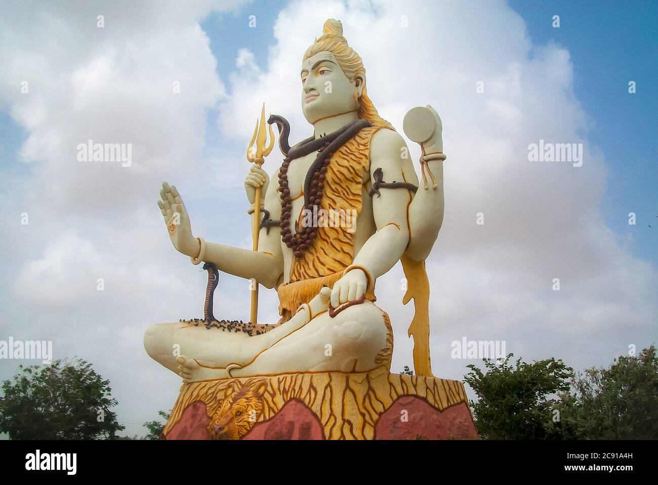 Statue Of Lord Shiva In India. Stock Photo