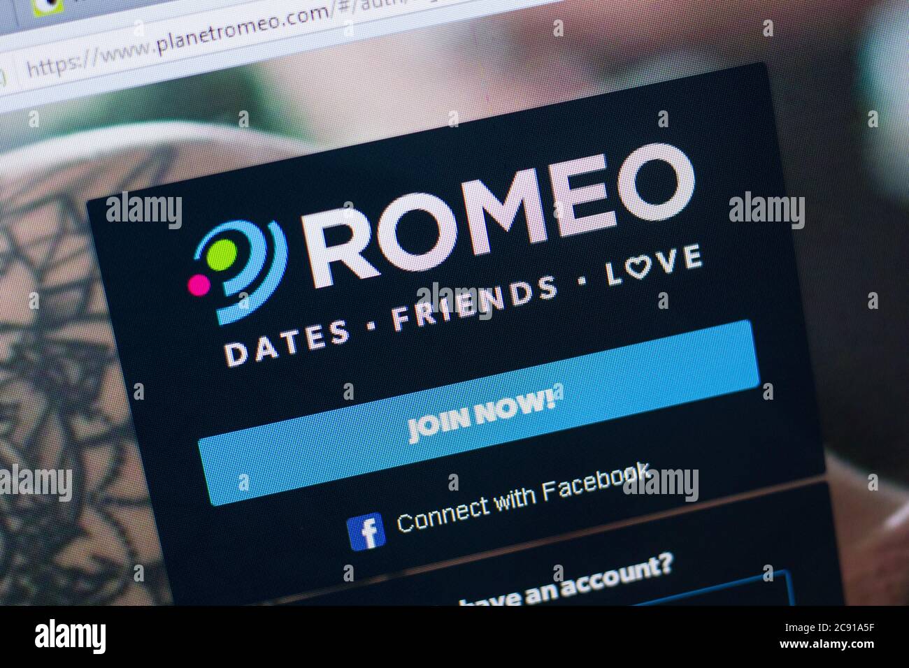 Ryazan, Russia - June 16, 2018: Homepage of PlanetRomeo website on the  display of PC, url - PlanetRomeo.com Stock Photo - Alamy