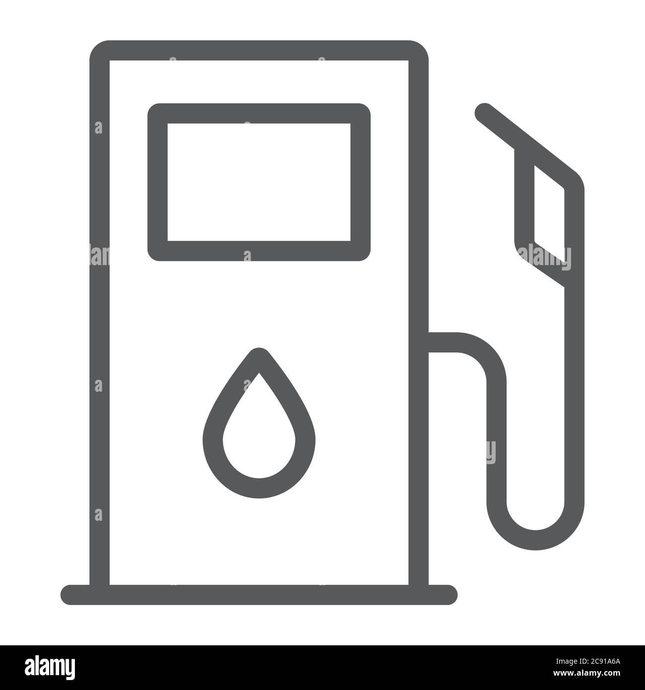Gas station line icon, fuel and gasoline, filling station sign, vector