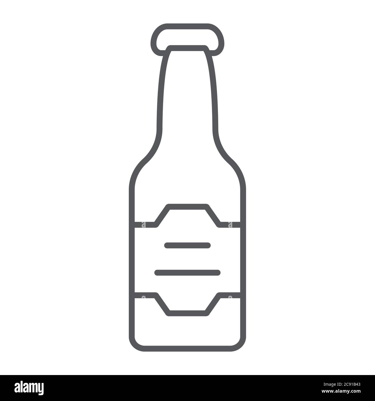 Beer cup thin line icon. Beer pint glass vector illustration isolated on  white. Mug outline style design, designed for web and app. Eps 10., Stock  vector