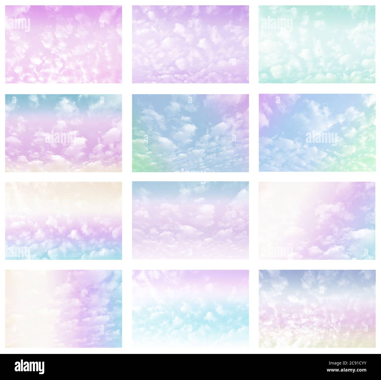Pastel cloudy sky Cut Out Stock Images & Pictures - Alamy