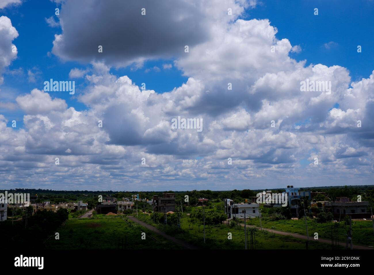 a shot of cityscape in sunny day Stock Photo