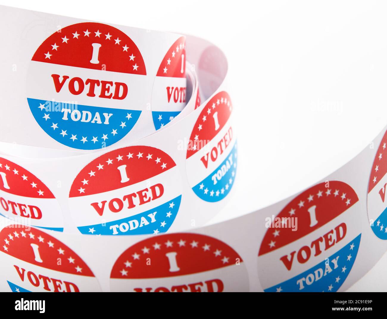 Vote political election stickers with patriotic American Stars Stock Photo