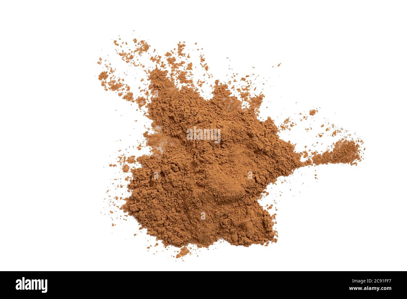 Fo-ti root powder isolated on white background Stock Photo
