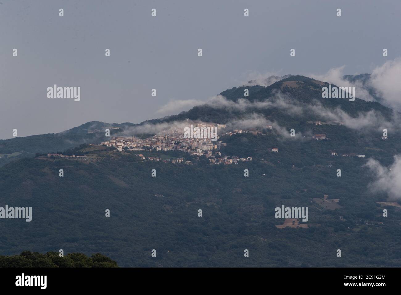 La Città di Agnone famosa per la produzione di Campane di cui la Pontificia Fonderia Marinelli ne è l'esempio più importante Stock Photo