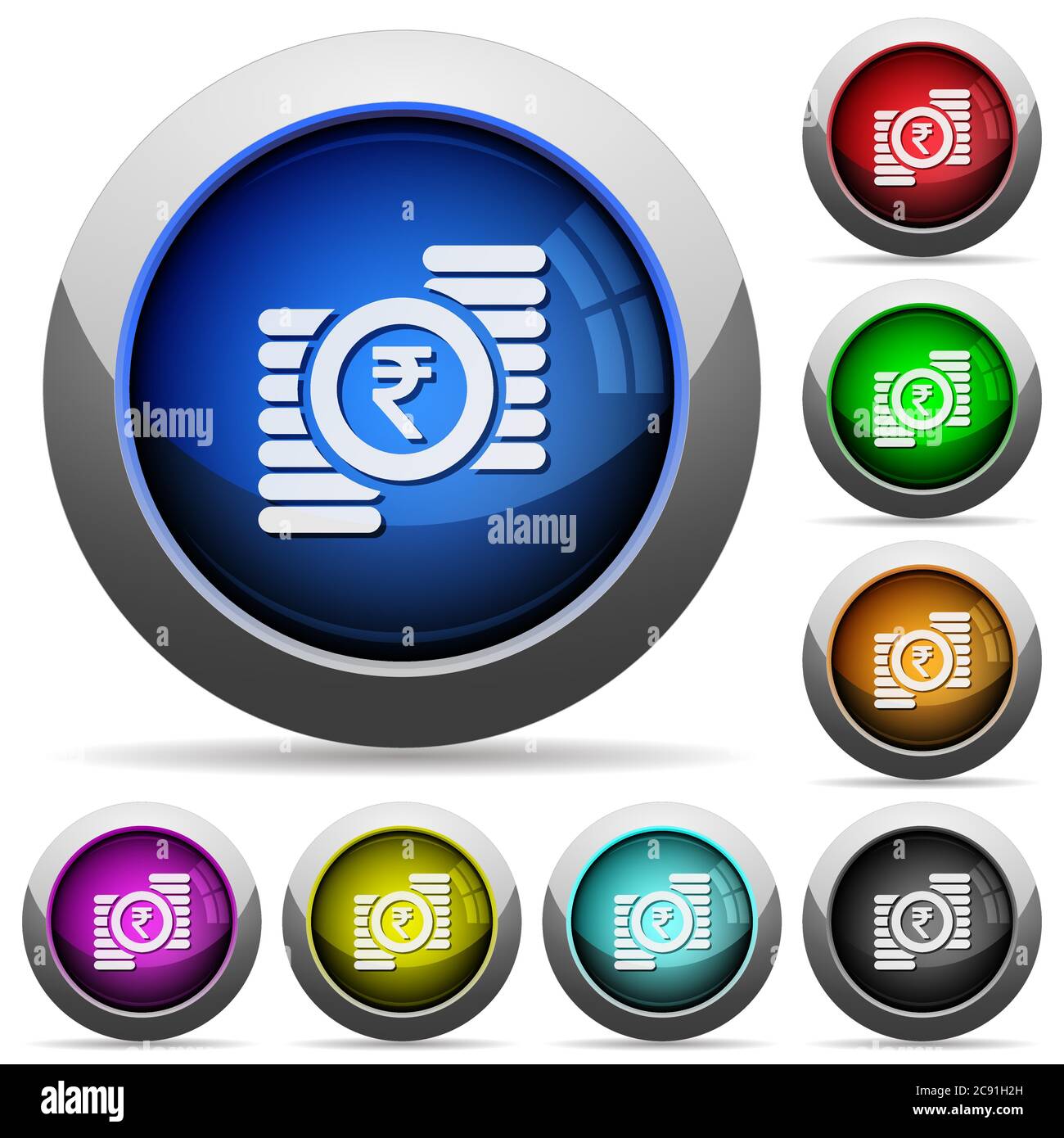 Stack indian rupee coins Stock Vector Images - Alamy