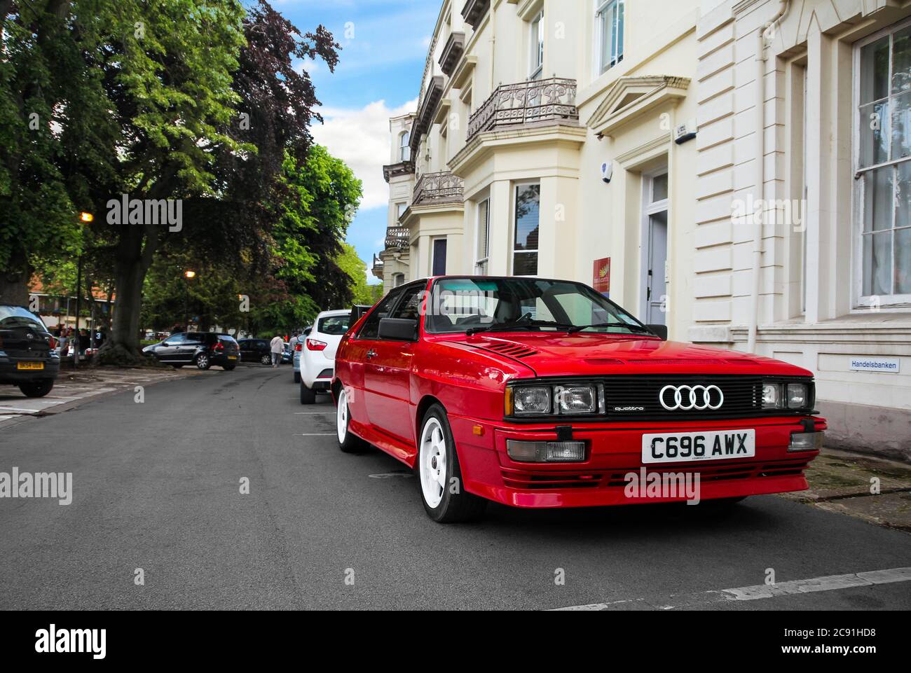 Red Audi Quattro classic sports car parked on a street in central Coventry, West  Midlands, UK Stock Photo - Alamy