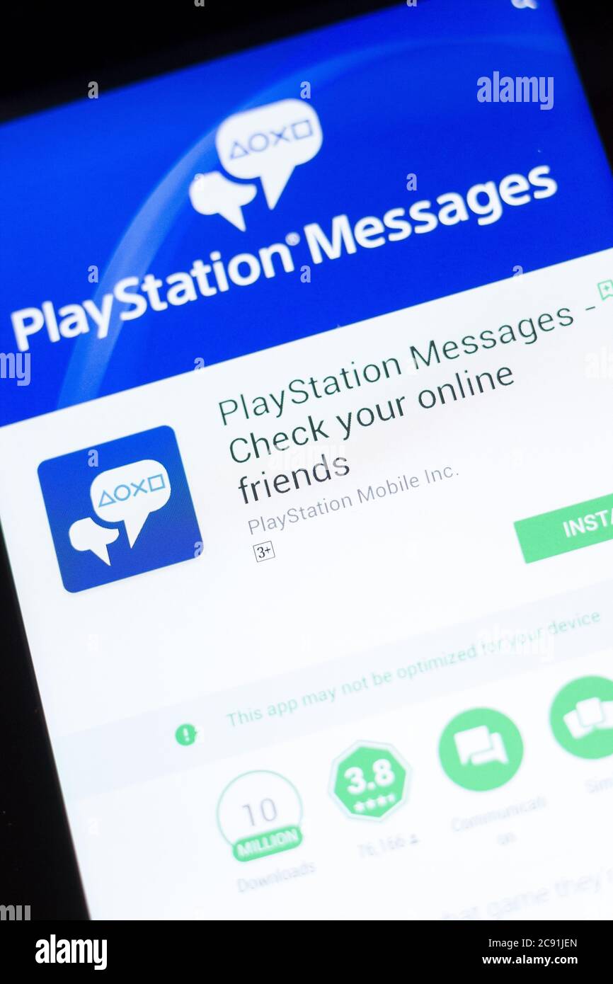 Playstation messages hi-res stock photography and images - Alamy