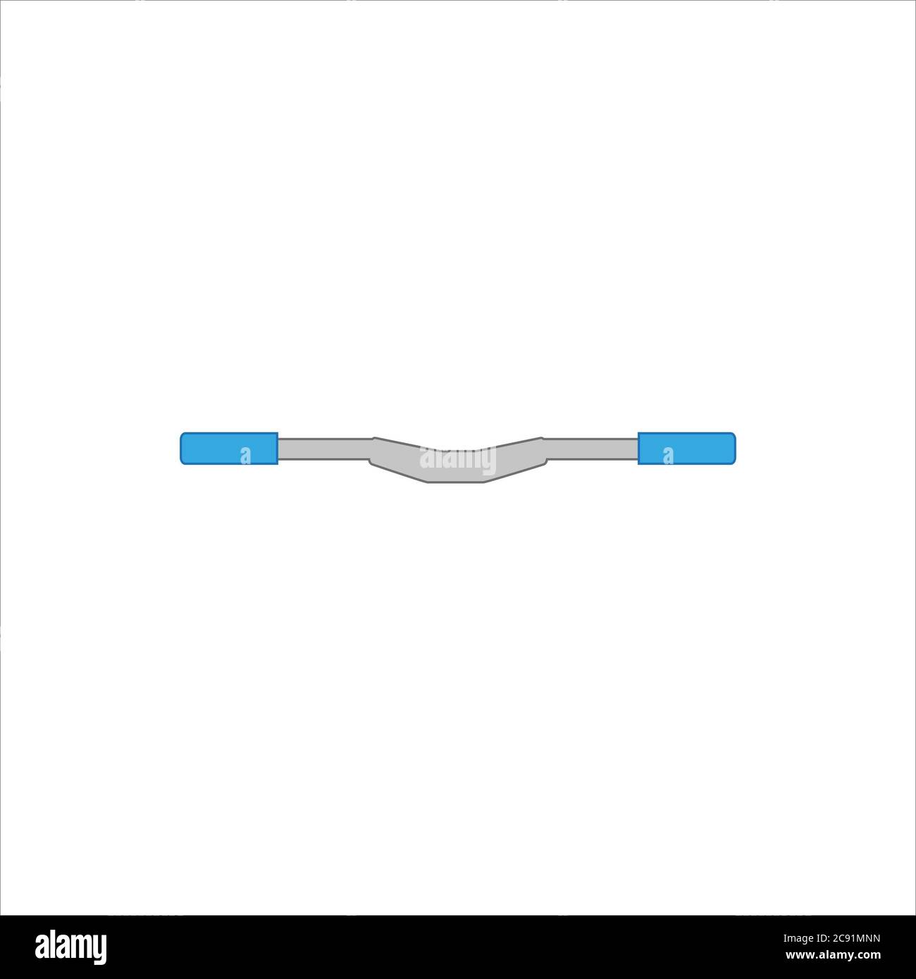 Illustration of a bicycle handlebar isolated on a white background ...