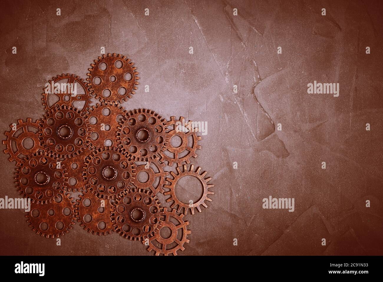 Lots of concretebased gears.Background, gears and steampunk Stock
