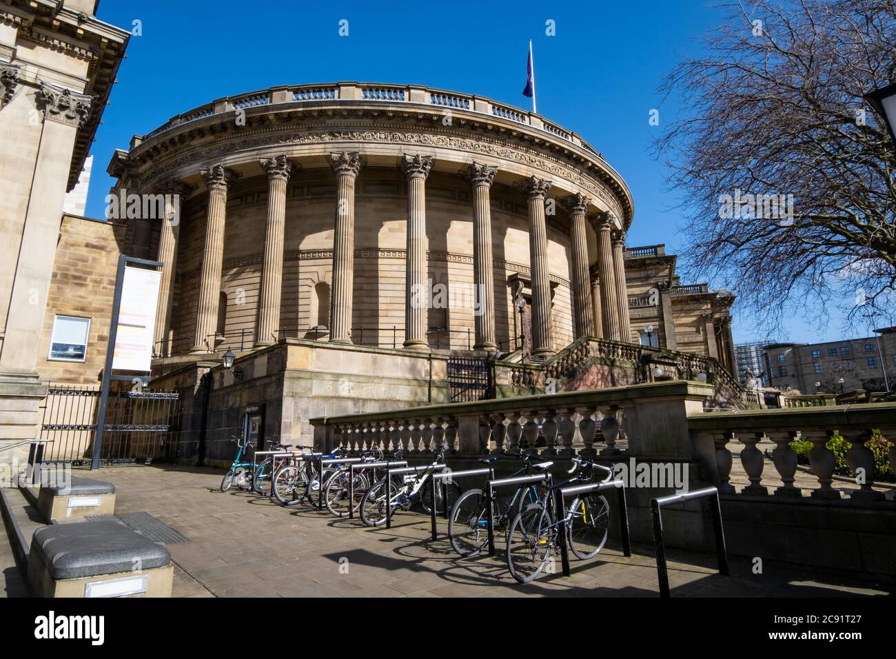 Exterior of Picton Reading Room in Liverpool Library March 2020 Stock Photo