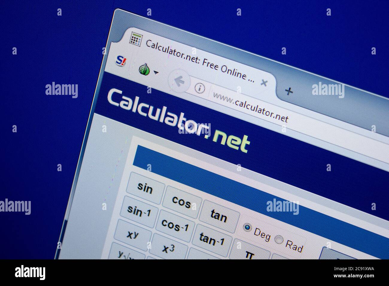 Ryazan, Russia June 26, 2018 Homepage of Calculator website on the