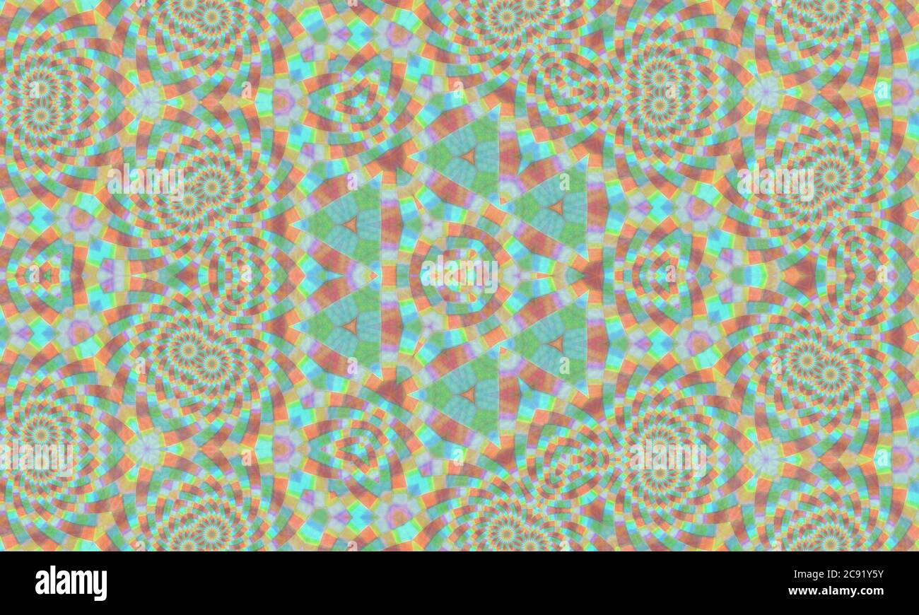 Colorful kaleidoscope patterned background for wallpapers Stock Photo