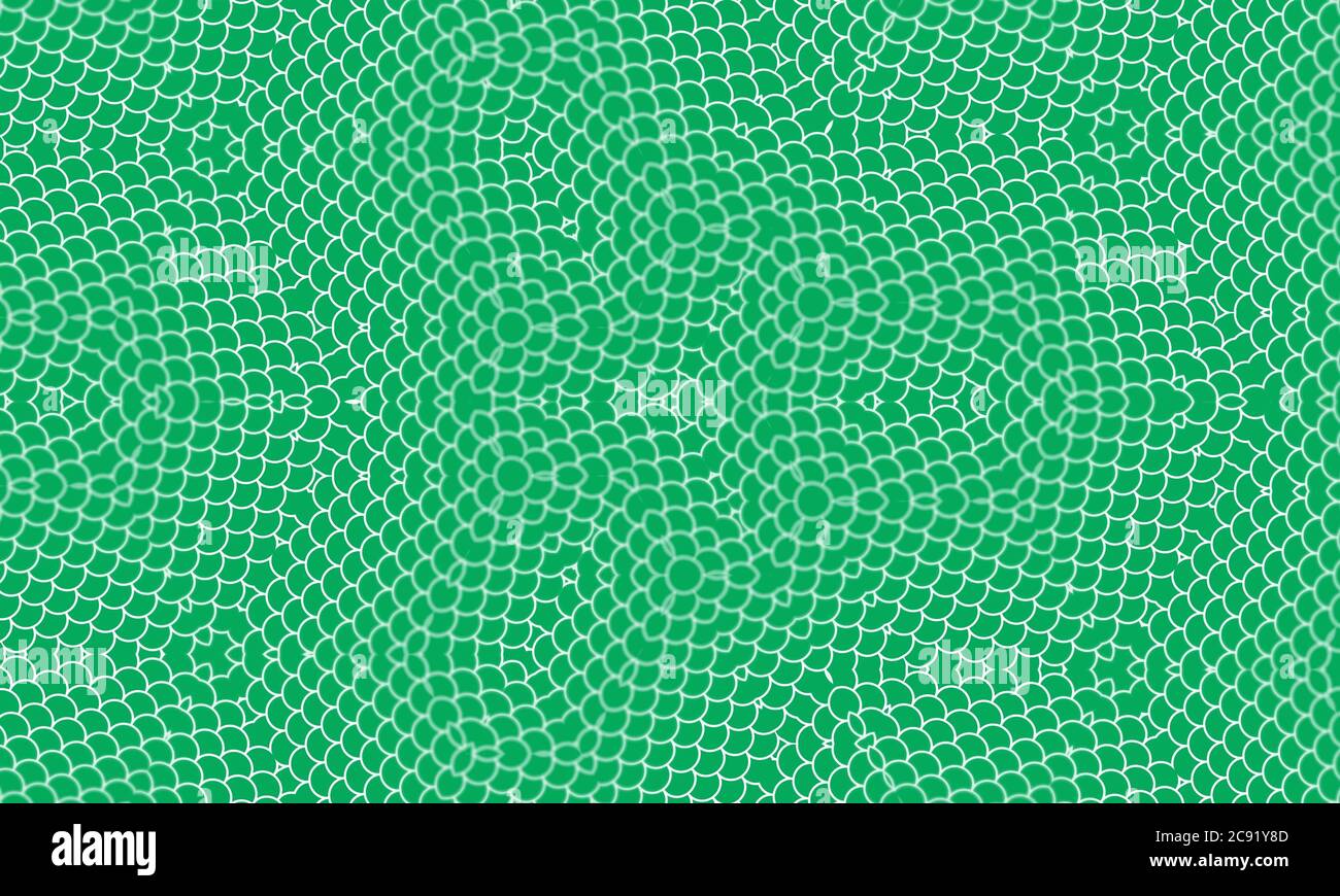 Green white kaleidoscope patterned background for wallpapers Stock Photo