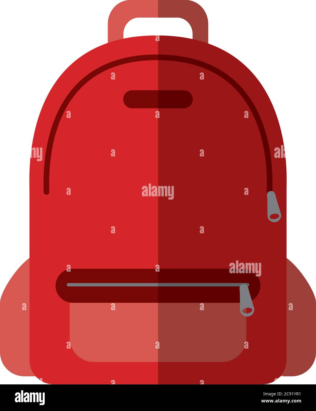 school education backpack equipment flat icon with shadow vector ...