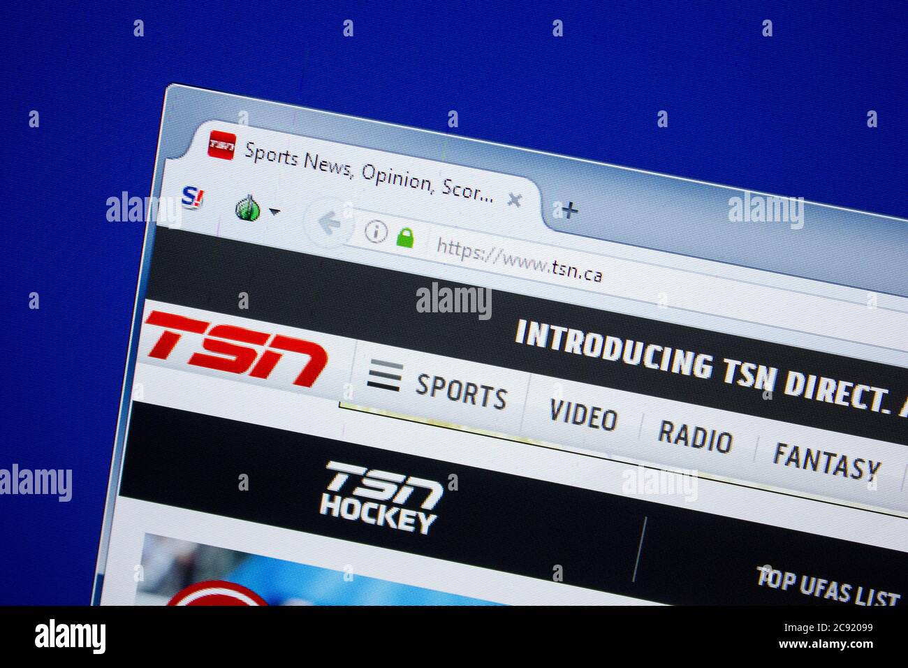Tsn Sign In Tsn logo hi-res stock photography and images - Alamy