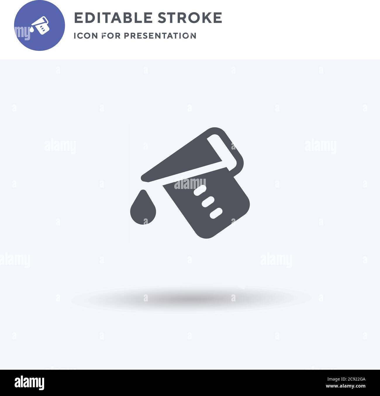 Measure Cup icon vector, filled flat sign, solid pictogram isolated on ...