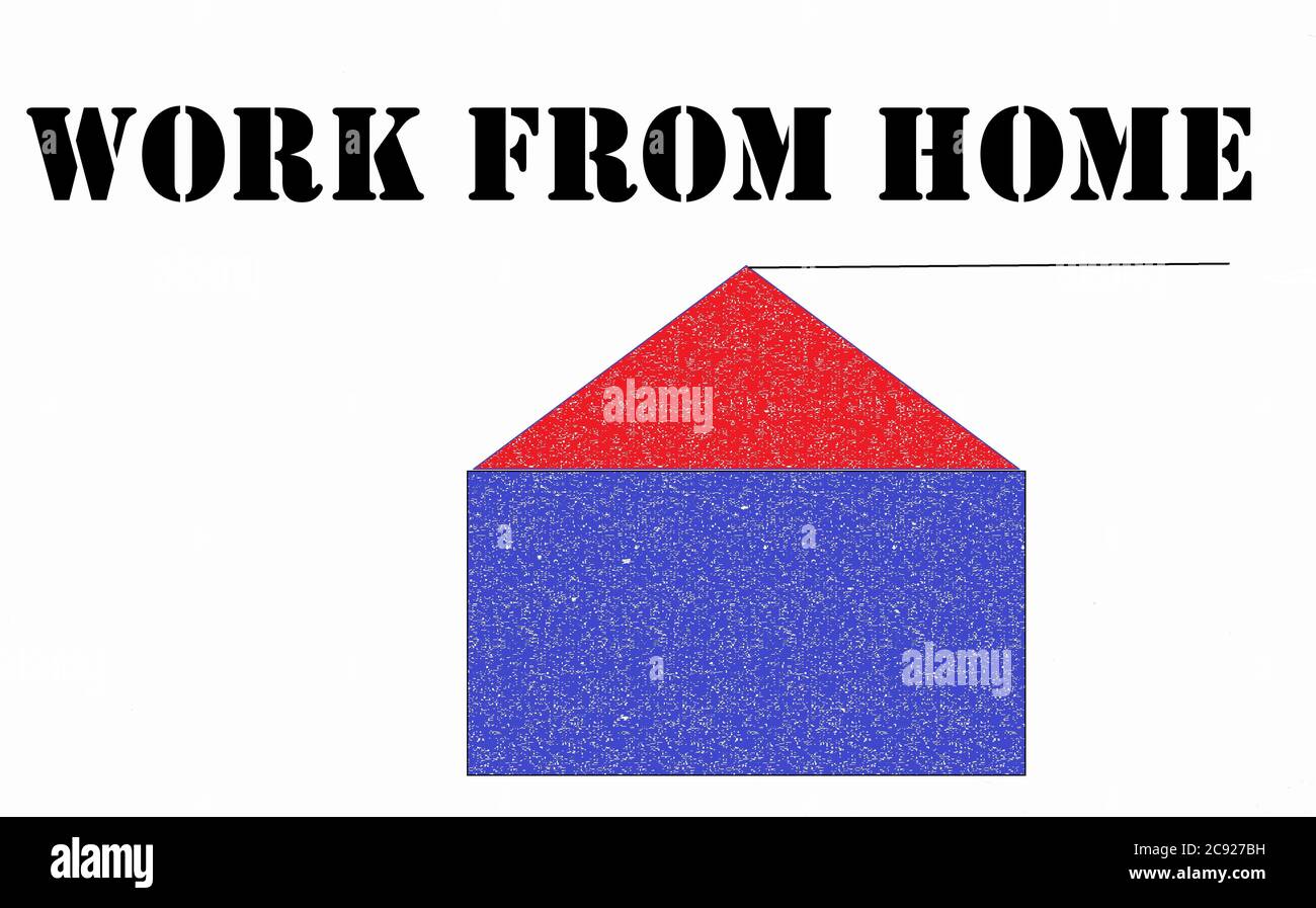 work from home logo concept Stock Photo