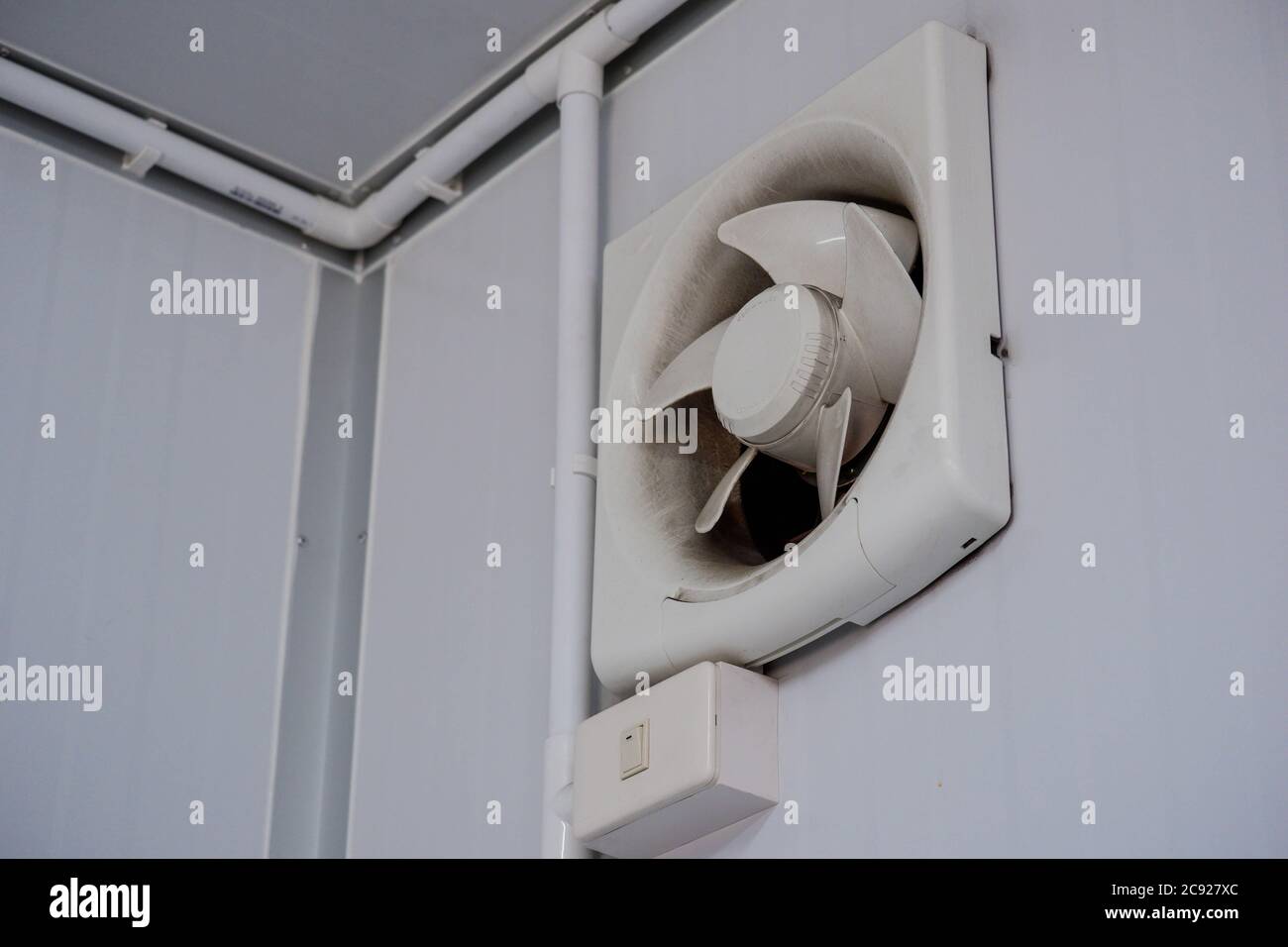 Fan cuts leaflets to ventilate the room Stock Photo Alamy