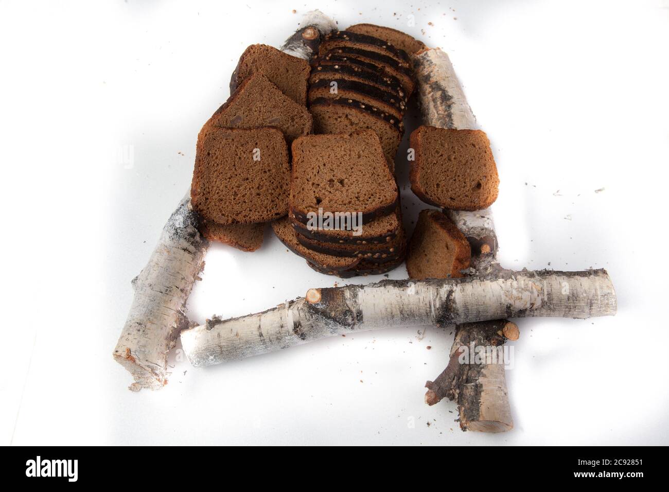 Fresh brown bread slice isolated on white background Stock Photo - Alamy