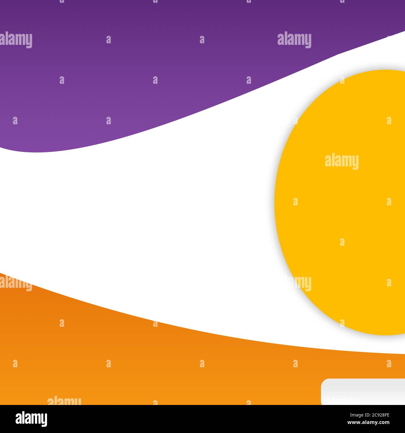 Modern Yellow Empty Circle On White, Dark Blue & Orange Background