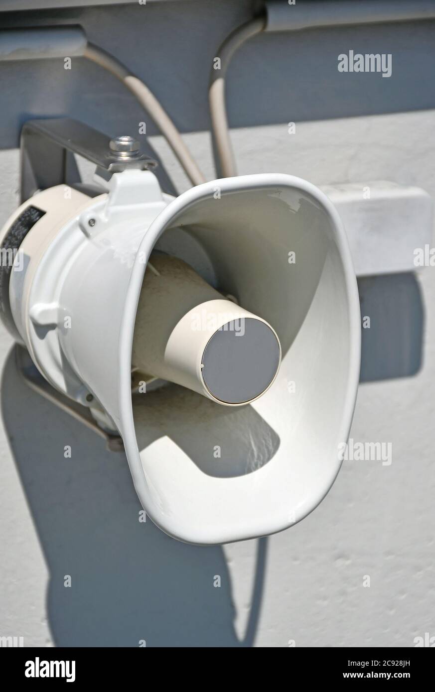 Security siren on the wall of the parking lot Stock Photo Alamy Security siren on the wall of the parking lot Stock Photo Alamy