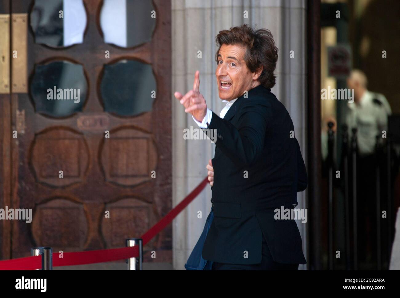 London, UK. 28th July 2020. English Barrister, David Sherborne, arrives at the high court, for day 16 of Johnny Depp’s libel trial against The Sun's publishers NGN. Credit: Neil Atkinson/Alamy Live News Stock Photo