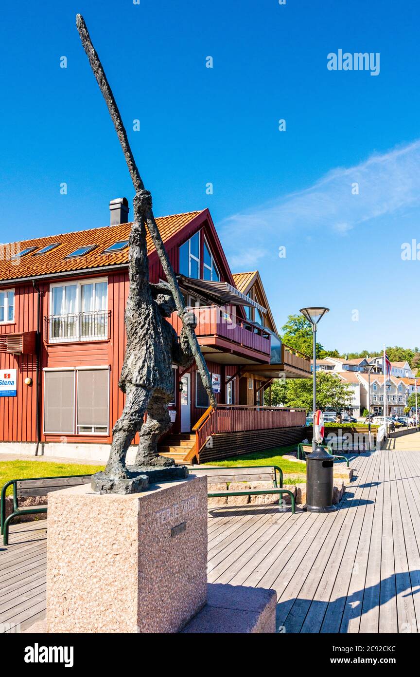 Staue of Terje Vigen from a poem by Henrik Ibsen Stock Photo