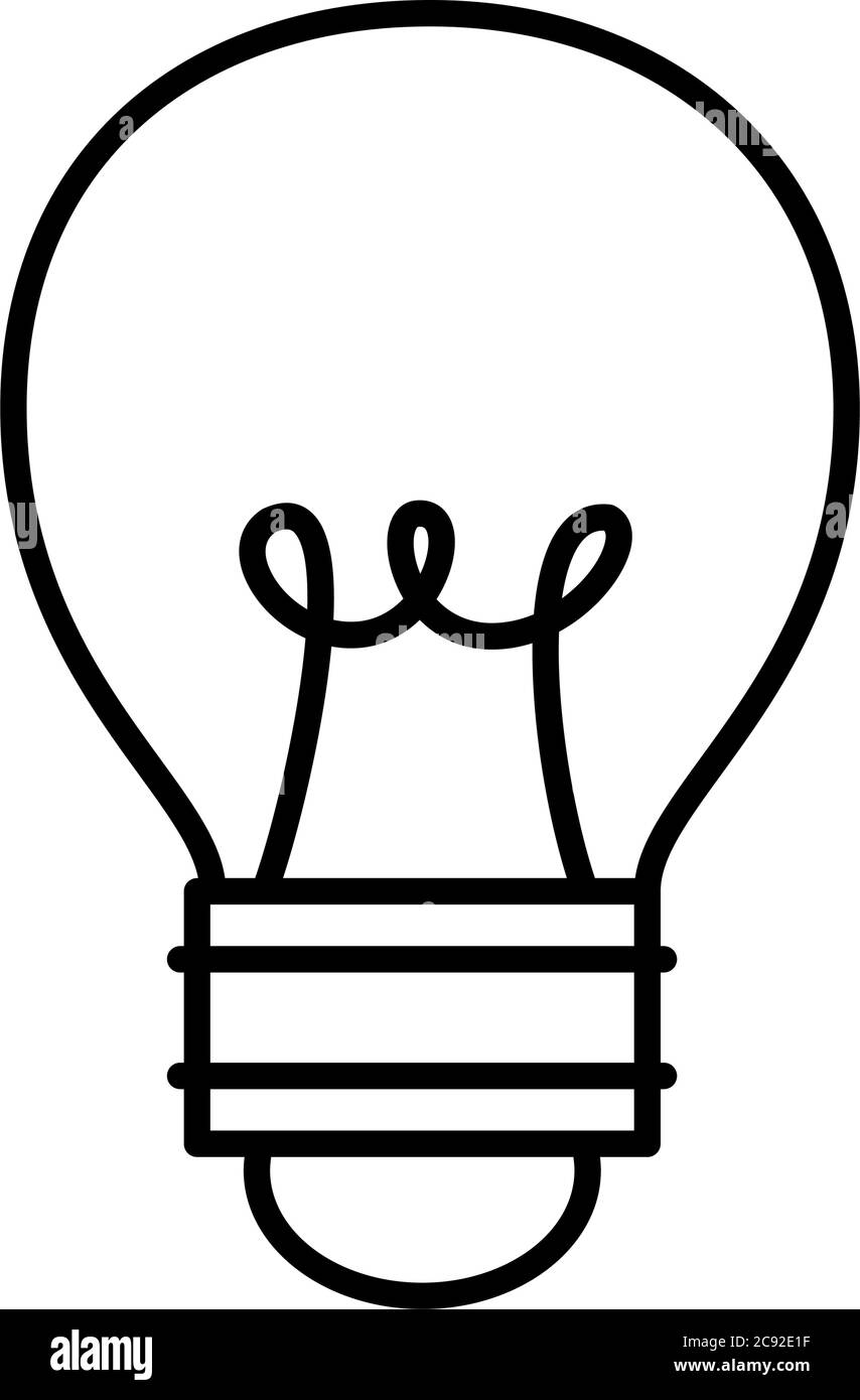 Light bulb line style icon design, Energy power and technology theme ...