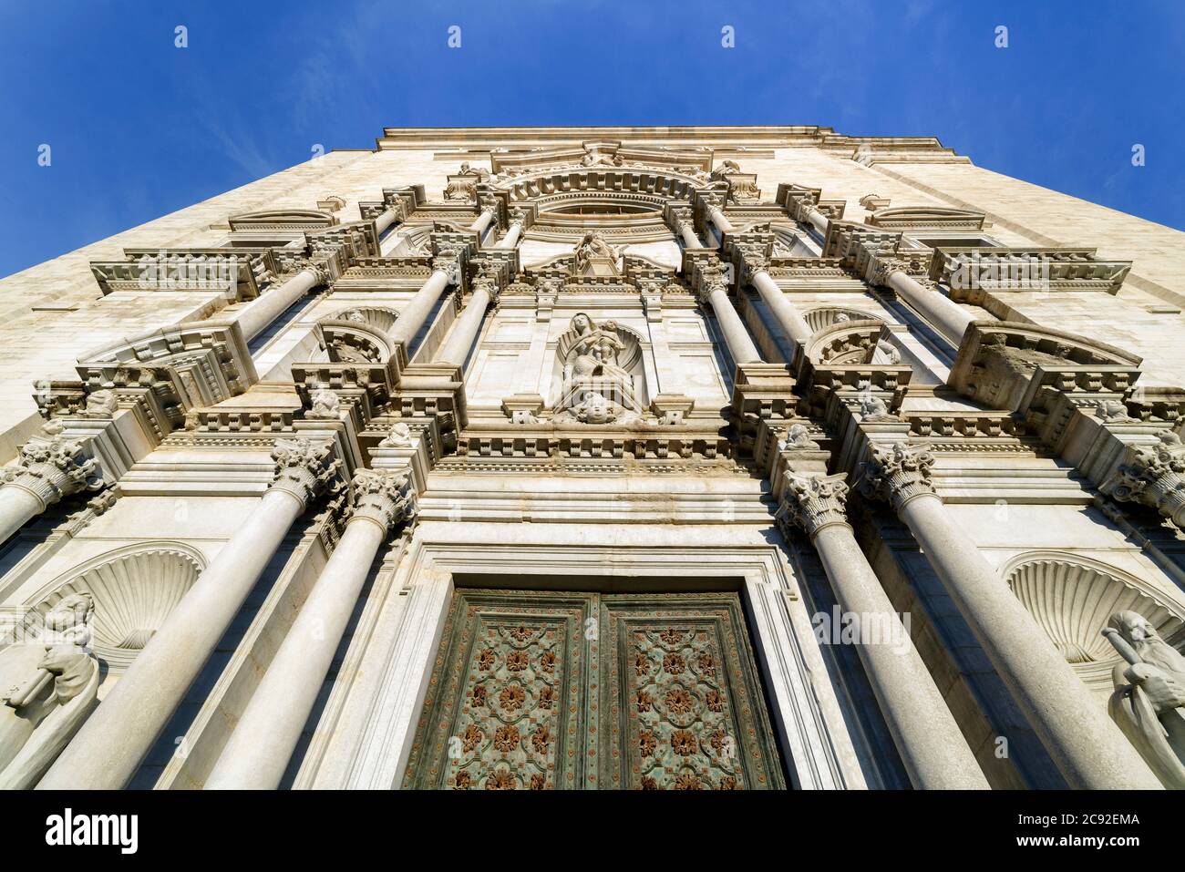 cathedral of Girona , spain  |  Kathedrale von Girona , Spanien Stock Photo