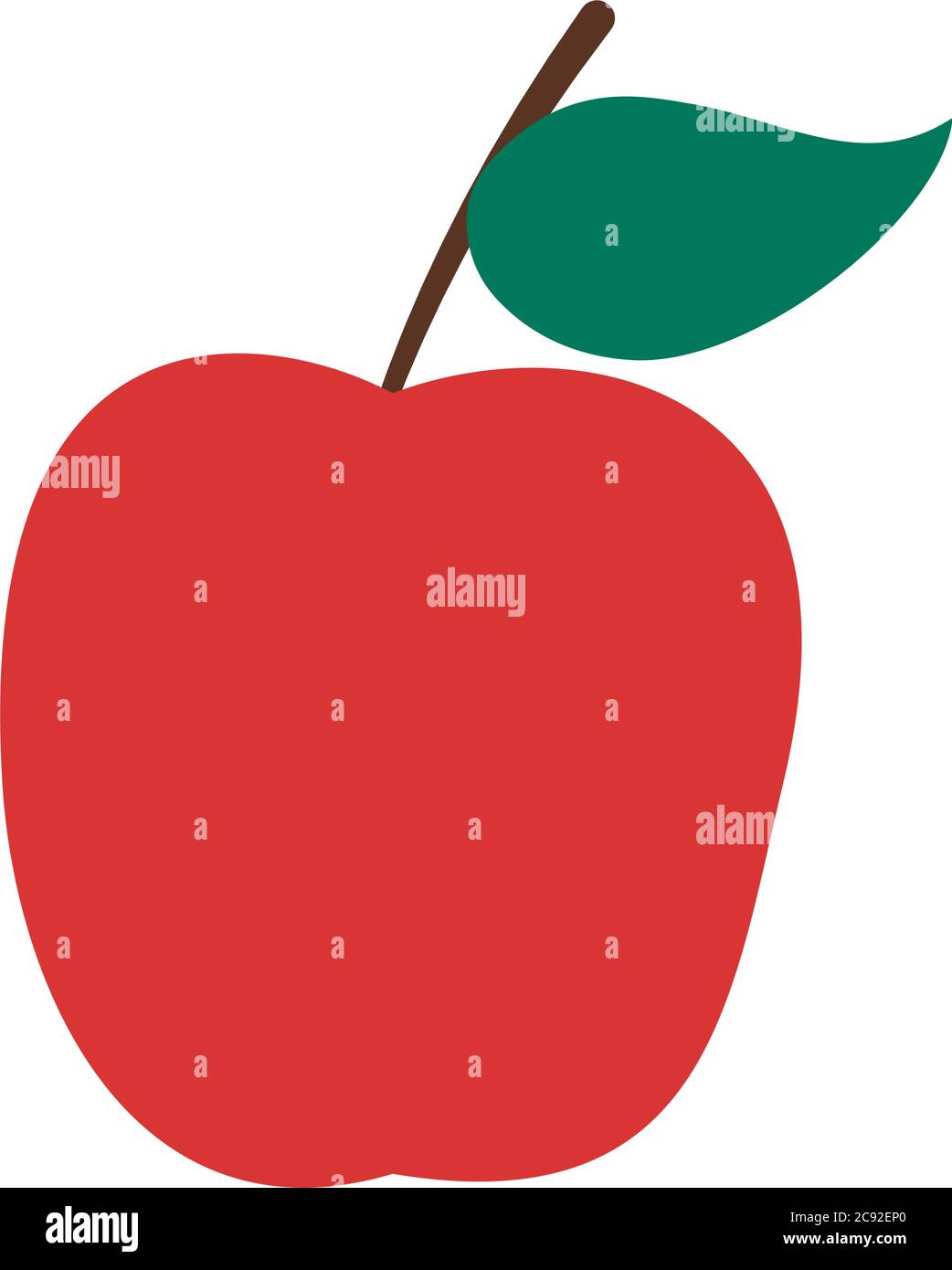 Apple Fruit Icon Flat