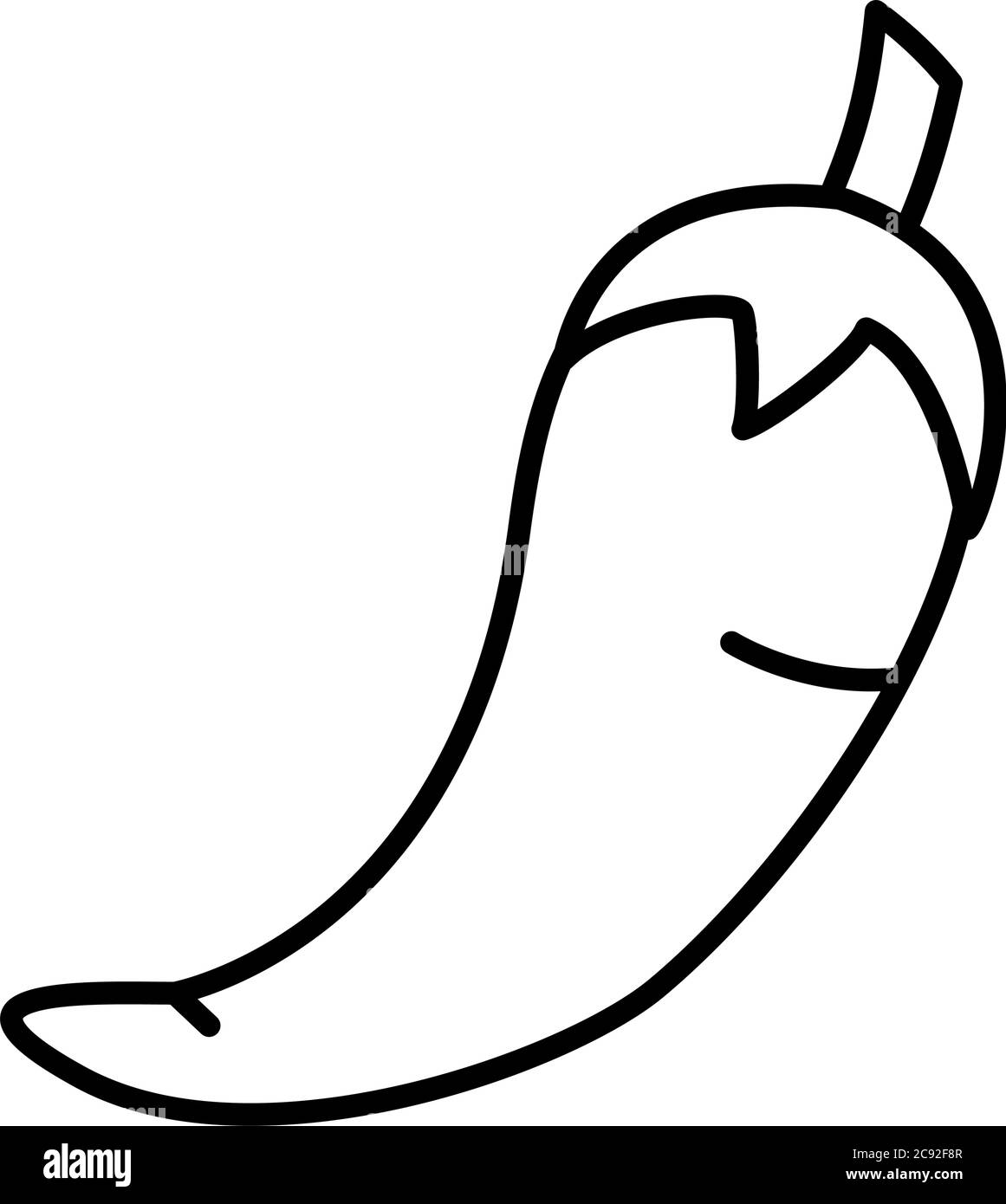chilli line style icon design, Vegetable organic food healthy fresh ...
