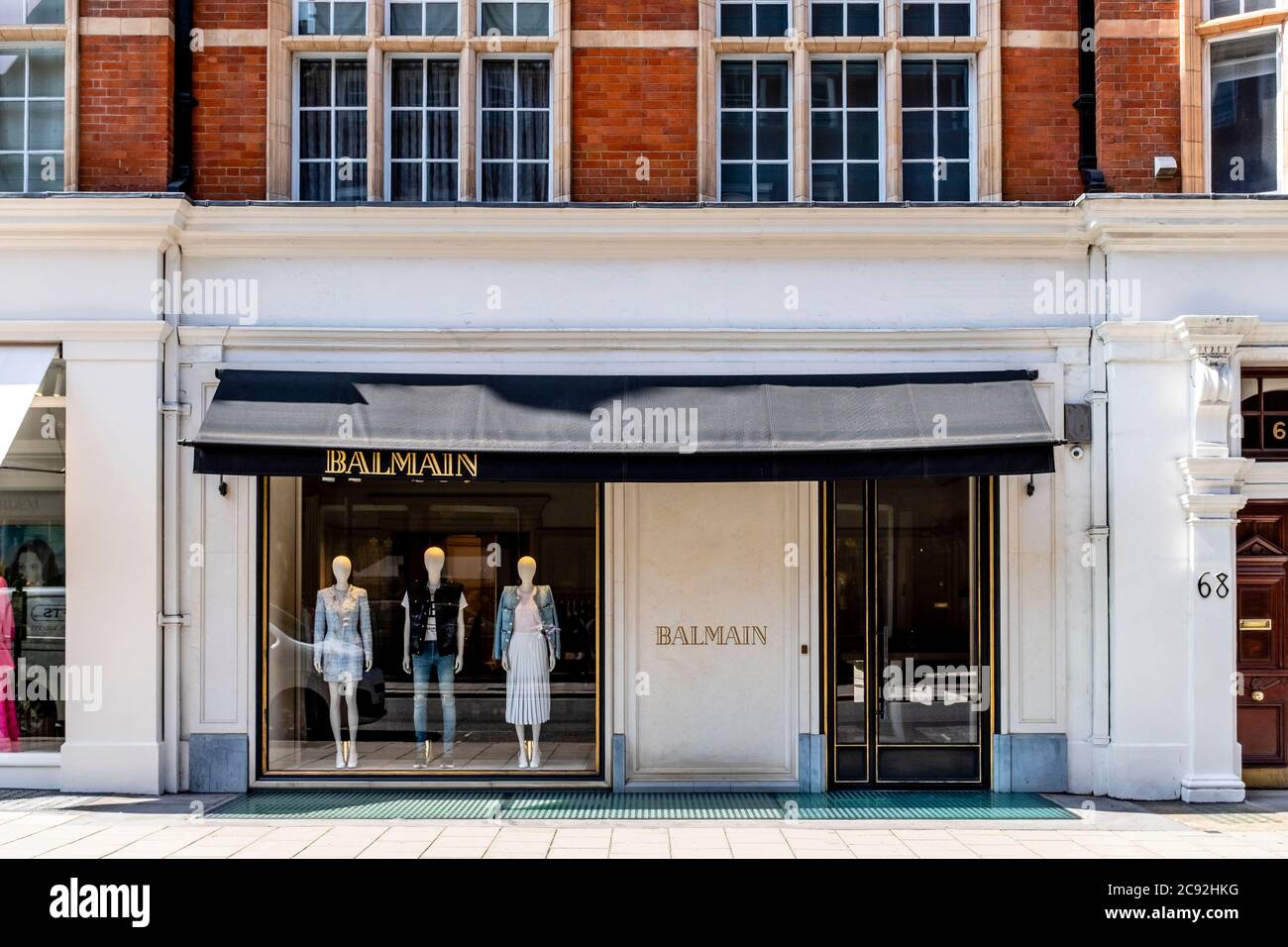 handikap underviser Blåt mærke Balmain Luxury Clothing and Accessories Store, South Audley Street, London,  England Stock Photo - Alamy