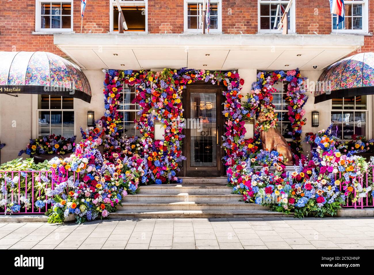 The Entrance To 34 Mayfair Restaurant, South Audley Street, London, England Stock Photo Alamy