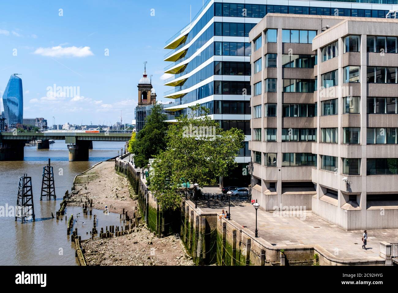 The River Thames and Riverside Buildings, London, England Stock Photo ...