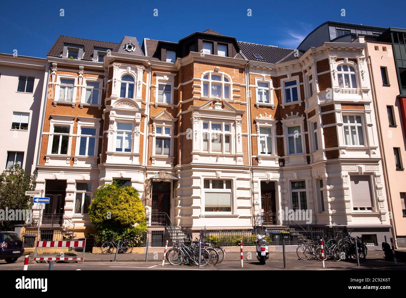 Wilhelminian style houses on Niebuhr street in the district Suedstadt