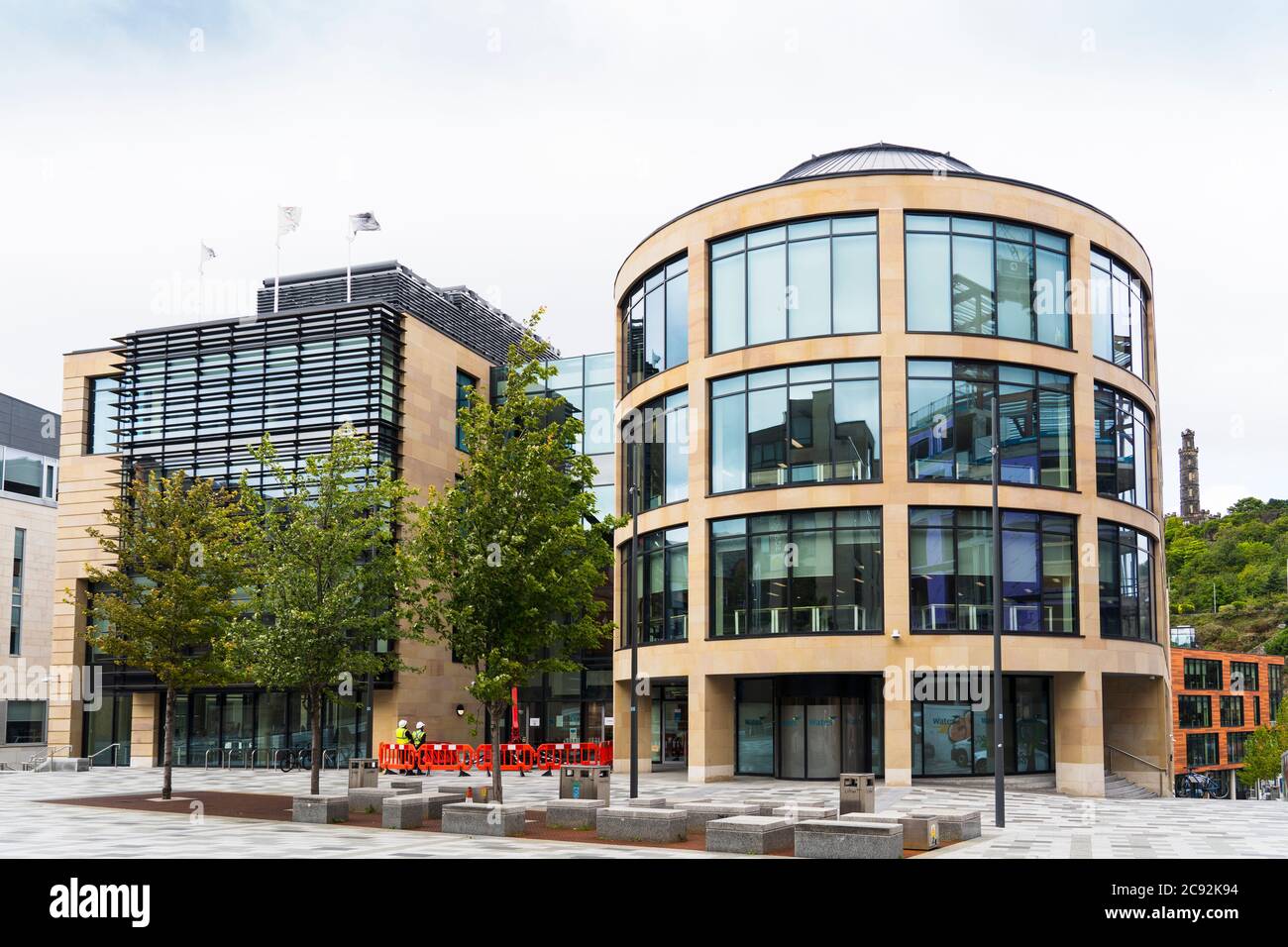 Edinburgh, Scotland, UK. 28 July, 2020. View of new Queen Elizabeth House in Edinburgh. Several UK Government departments are to move into the new offices and the Prime Minister has proposed that Cabinet meetings are held here in future.  Iain Masterton/Alamy Live News Stock Photo