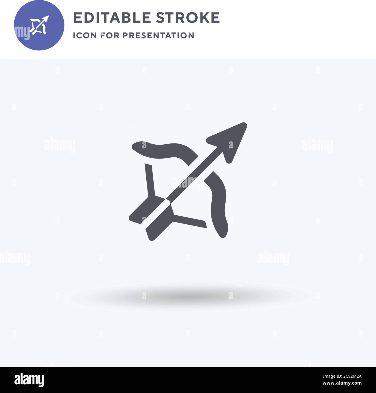 Sagittarius icon vector, filled flat sign, solid pictogram isolated on ...