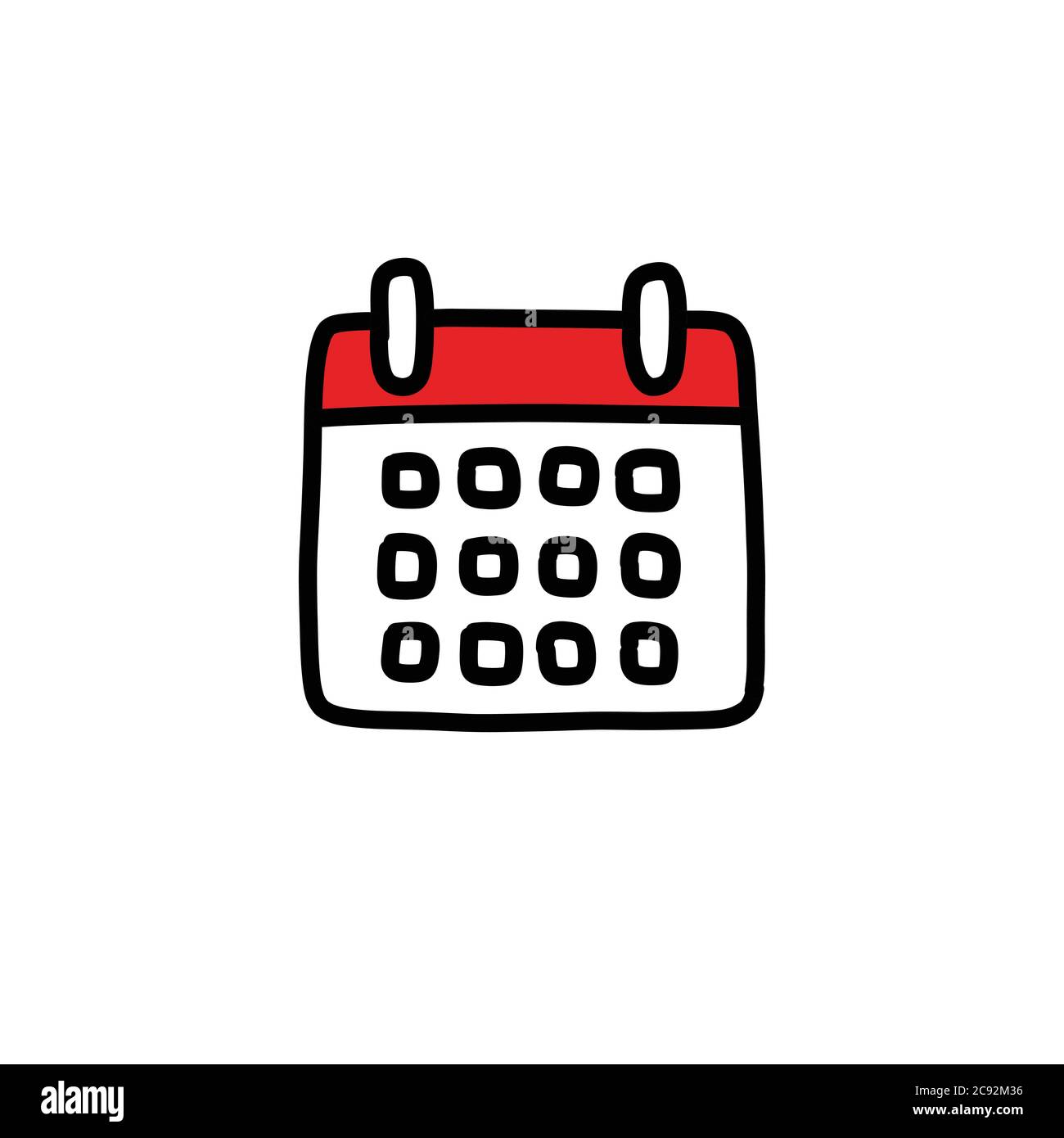 calendar doodle icon, vector illustration Stock Vector Image & Art - Alamy