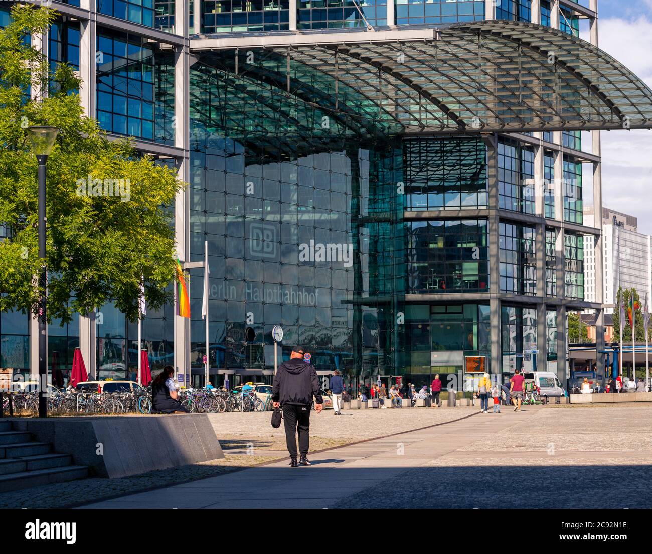 Berlin, Germany - Juliy 26, 2020 - Berlin Central Station (Berlin Hauptbahnhof) is the main railway station in Berlin, Germany Stock Photo