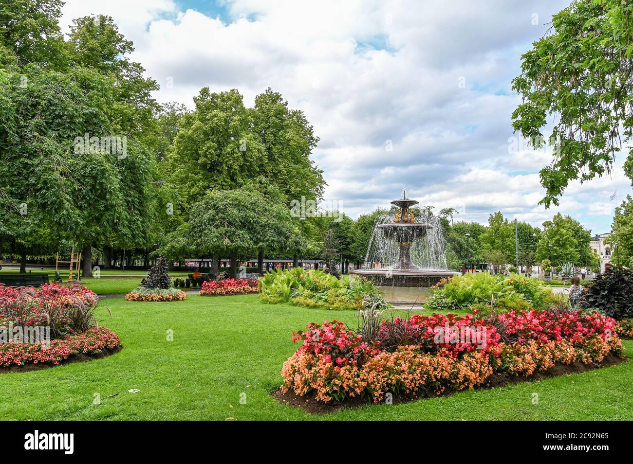 Carl Johans Park In Norrkoping During Summer In Sweden. Norrkoping Is A ...