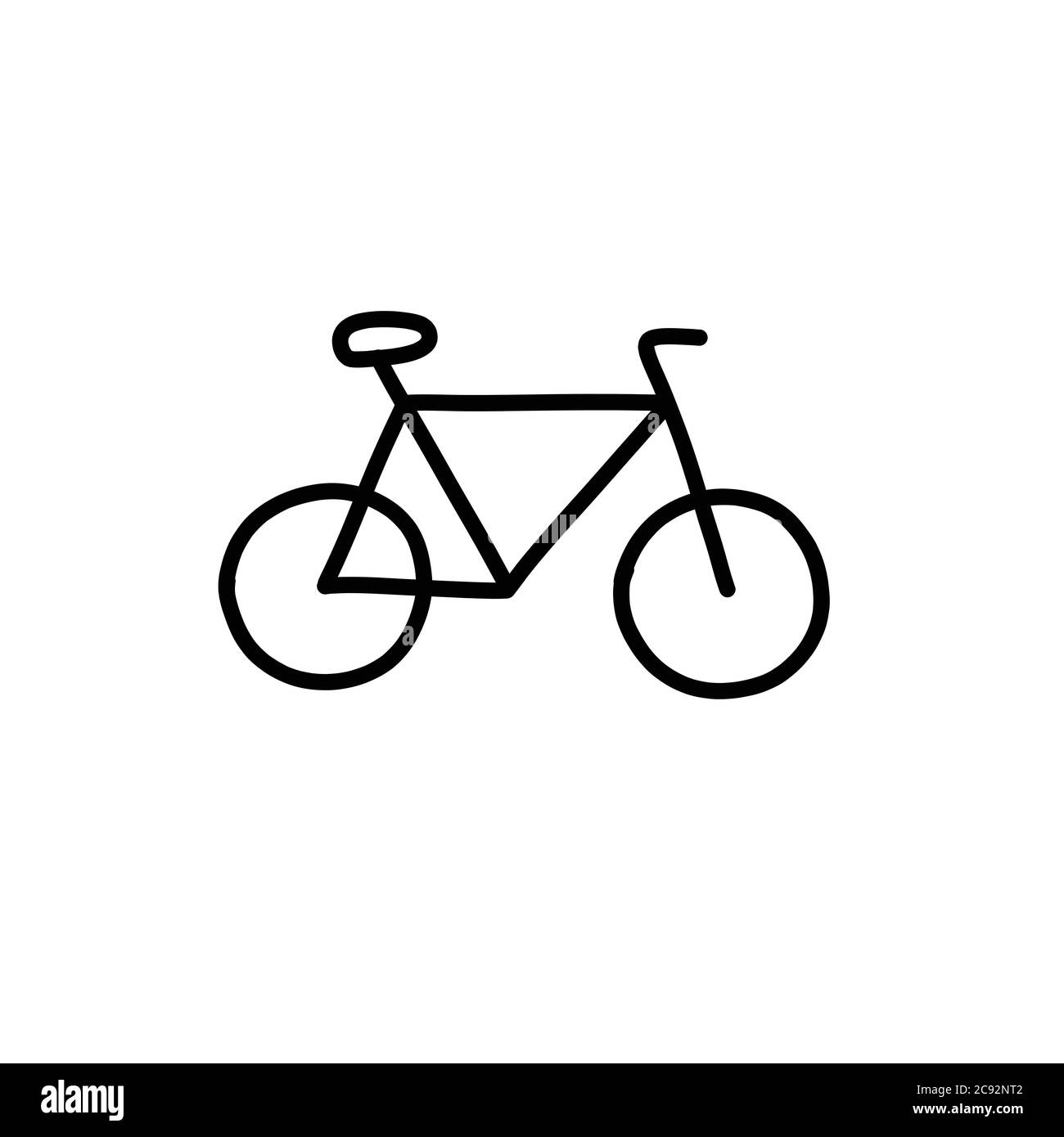 bicycle doodle icon, vector illustration Stock Vector Image & Art - Alamy