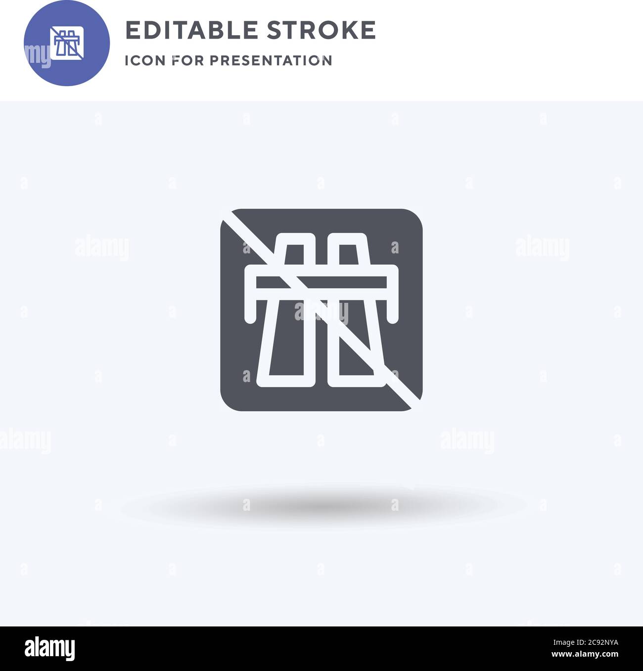 End Motorway icon vector, filled flat sign, solid pictogram isolated on ...