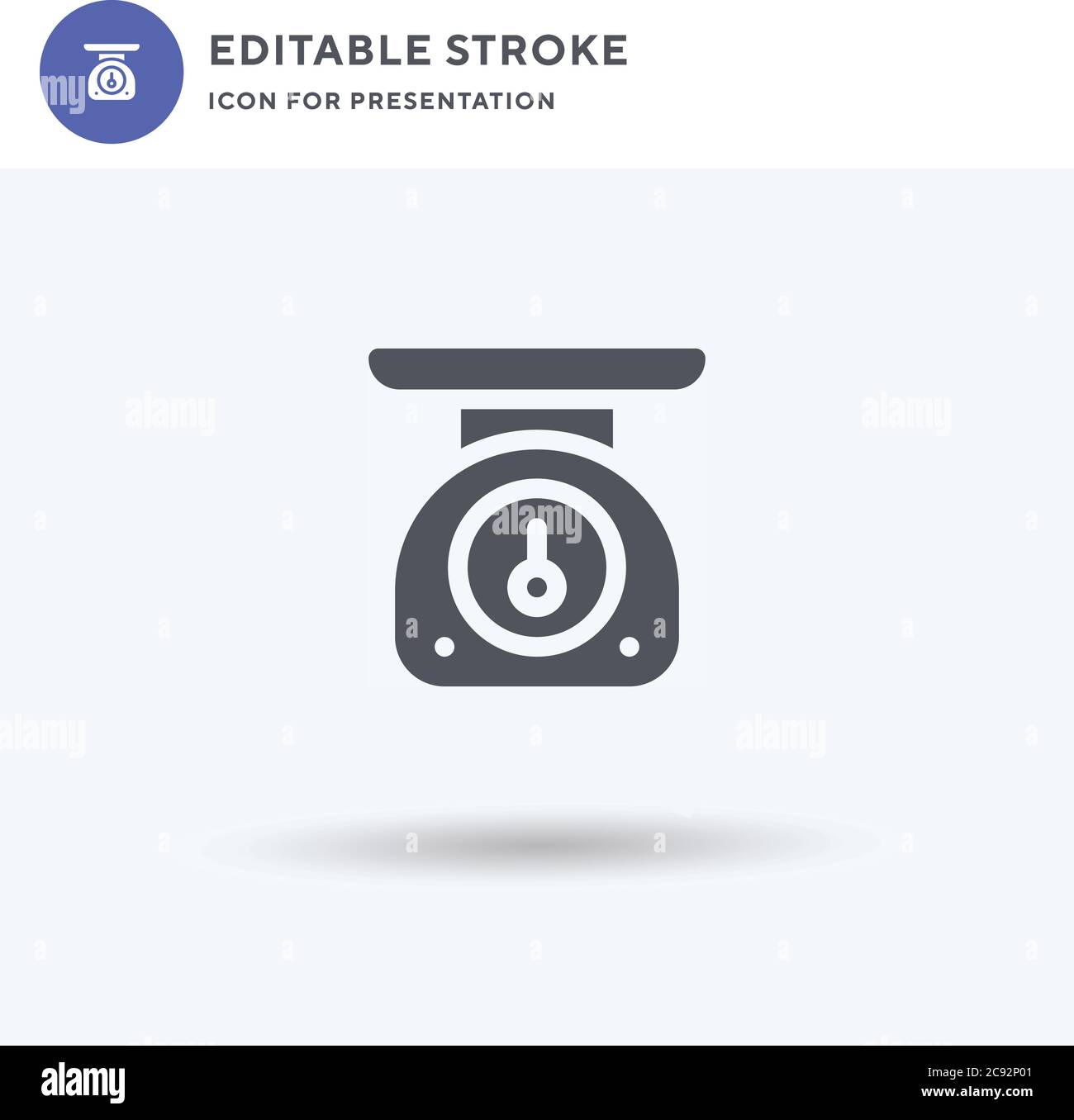Scale icon vector, filled flat sign, solid pictogram isolated on white ...