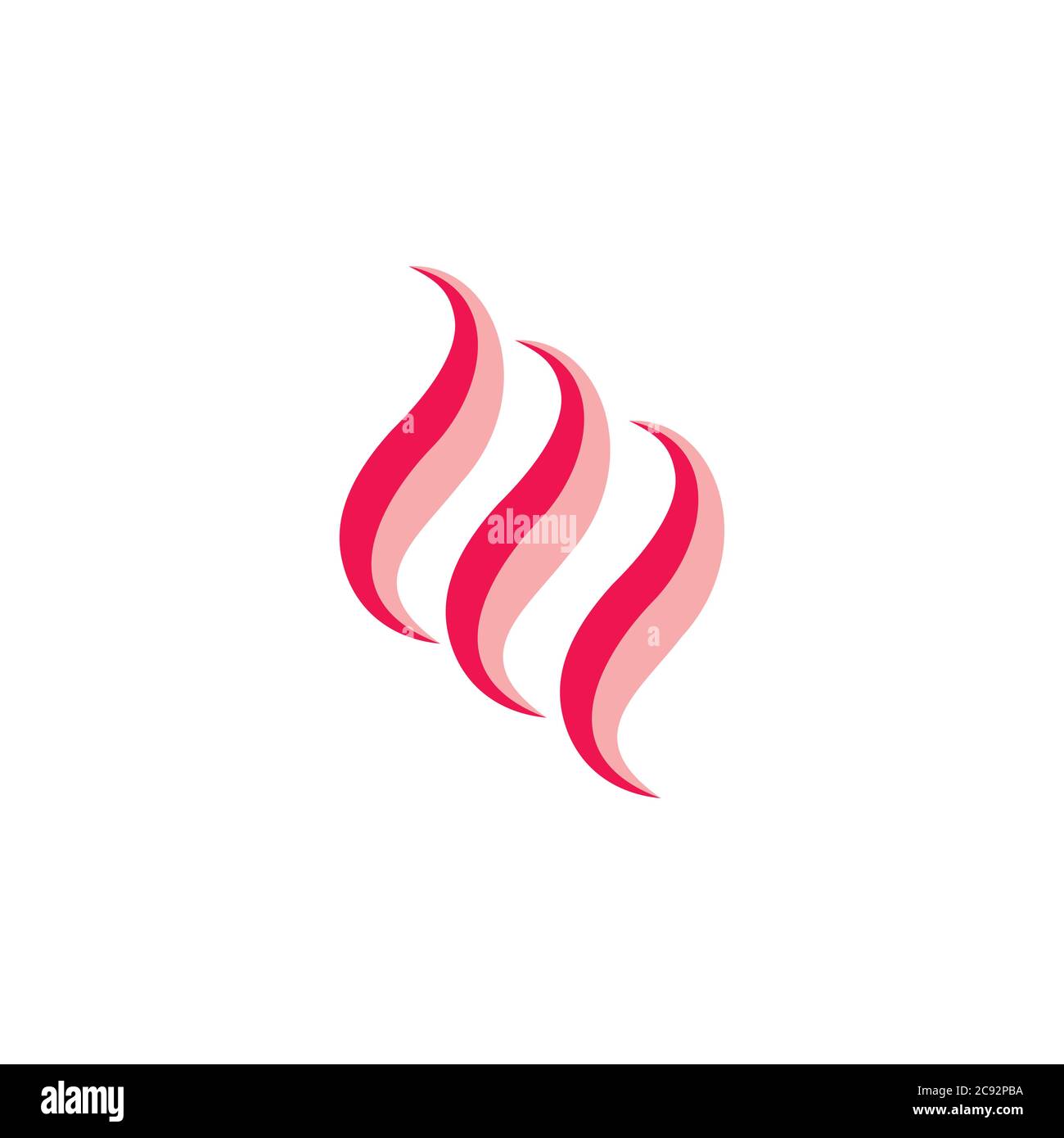 simple curves flame luxury simple logo vector Stock Vector